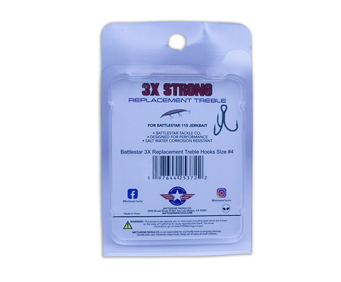 Battlestar replacement treble hooks